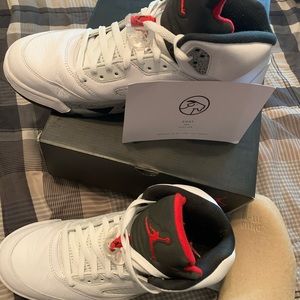 Air Jordan 5 white cement size 12
